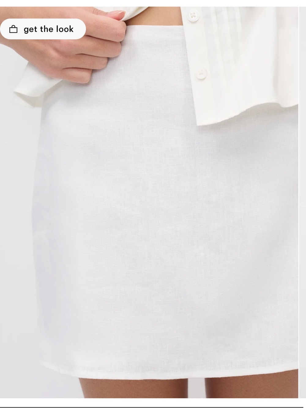 Reformation Veranda Linen Mini Skirt